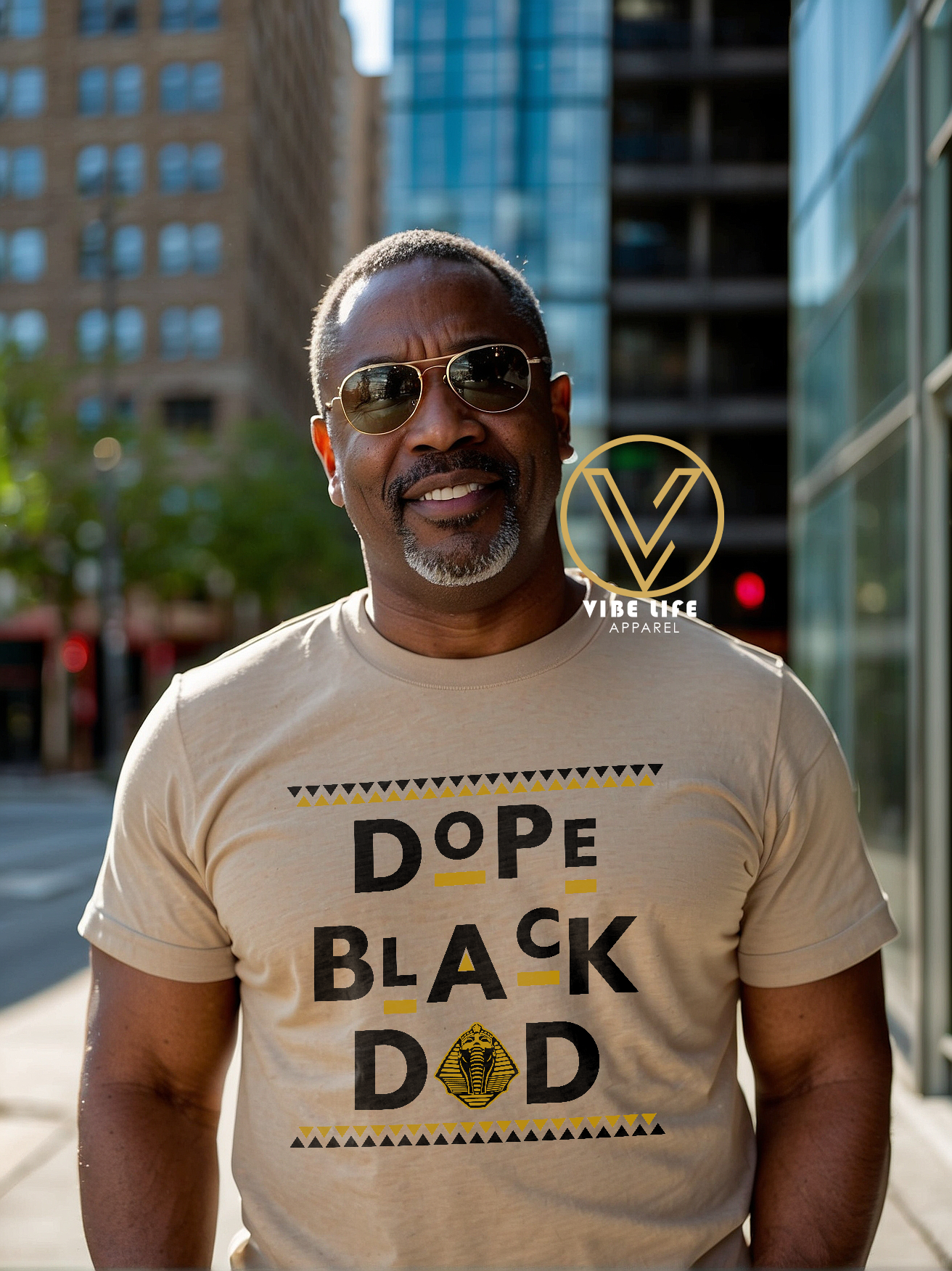 DOPE Black ALPHA Dad - Unisex Softstyle Crewneck Tee