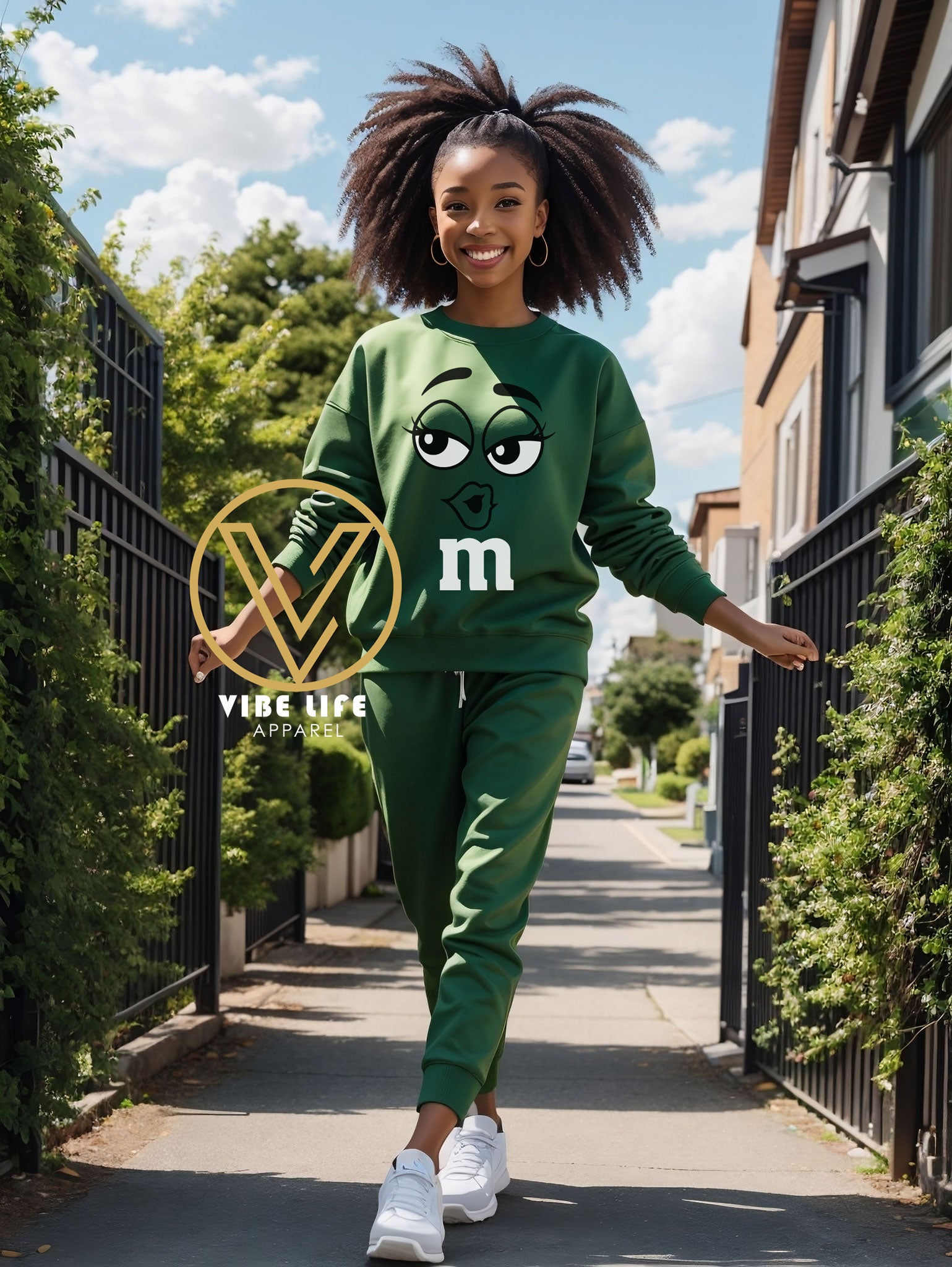 Green shop m&m hoodie