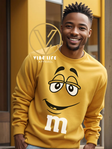 Yellow M&M - Sweatshirt – VIBE LIFE APPAREL