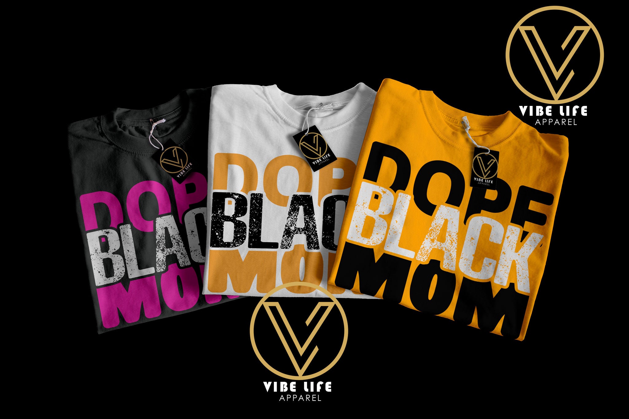 DOPE BLACK MOM - Unisex Crew Neck Tee