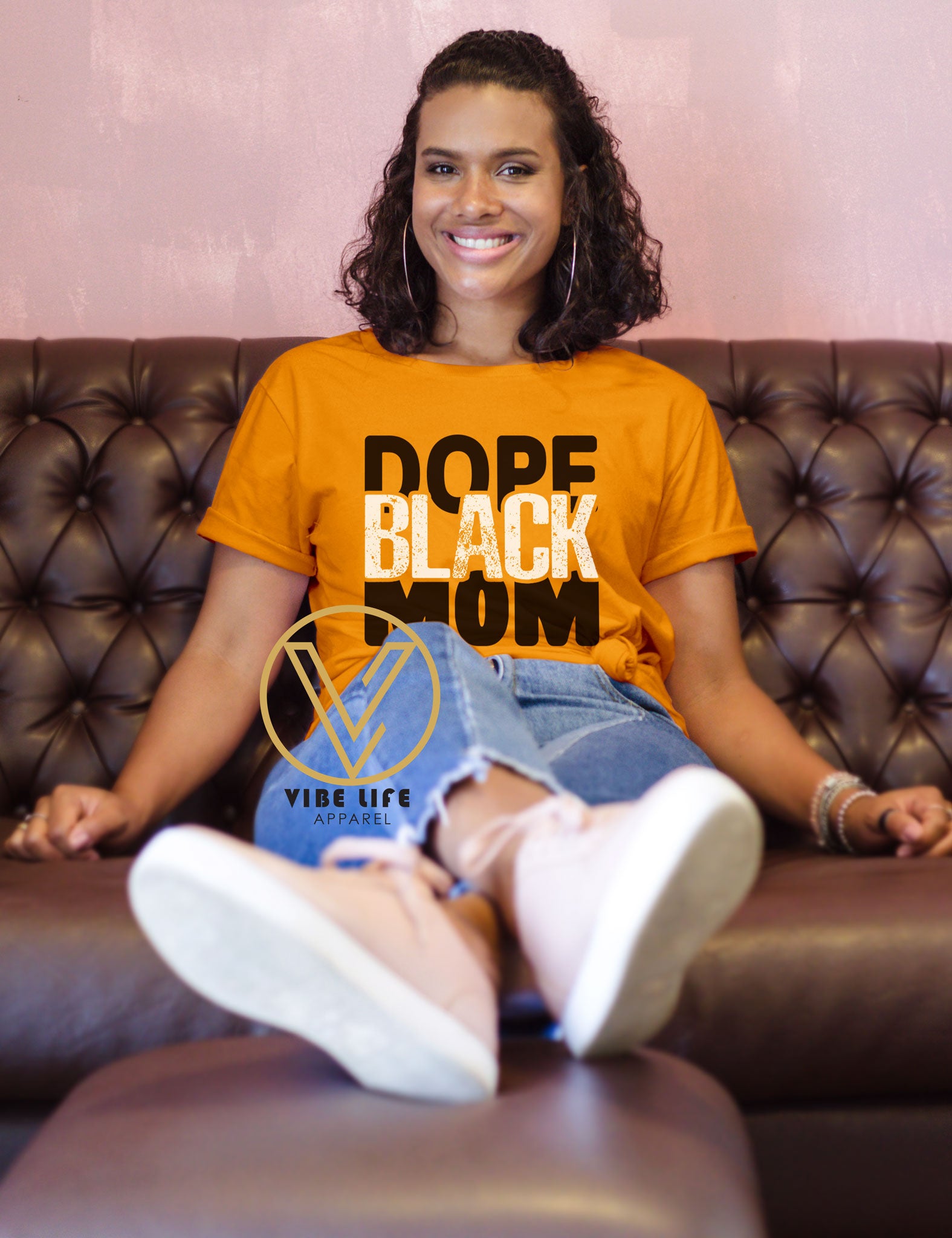 DOPE BLACK MOM - Unisex Crew Neck Tee