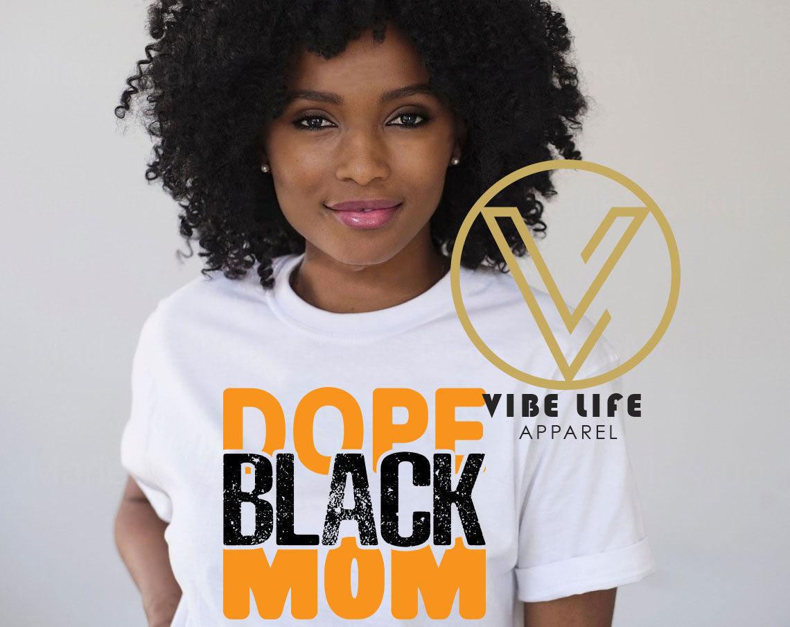 DOPE BLACK MOM - Unisex Crew Neck Tee