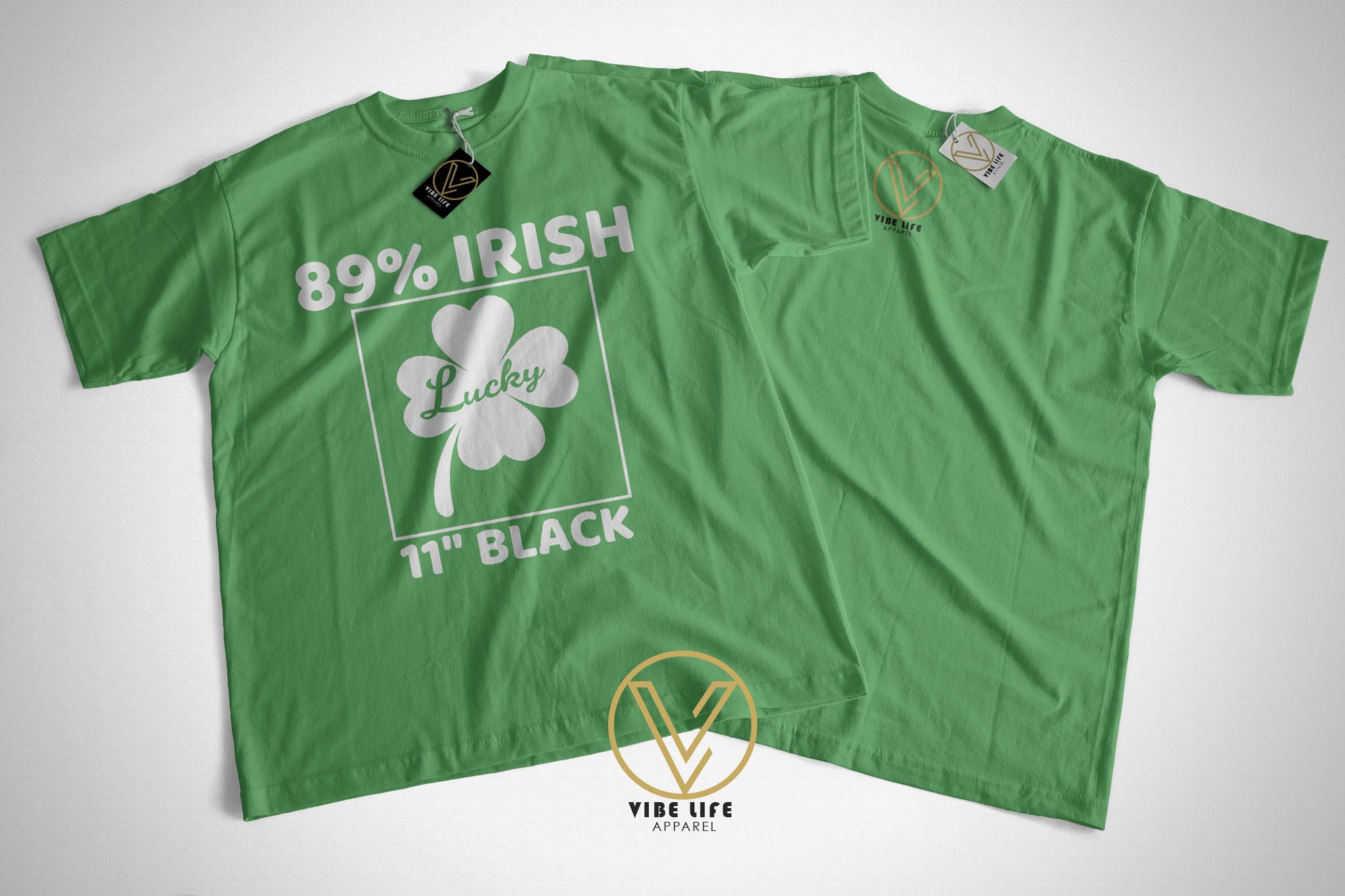 89% Irish - 11" Black - Unisex Softstyle Crewneck Tee