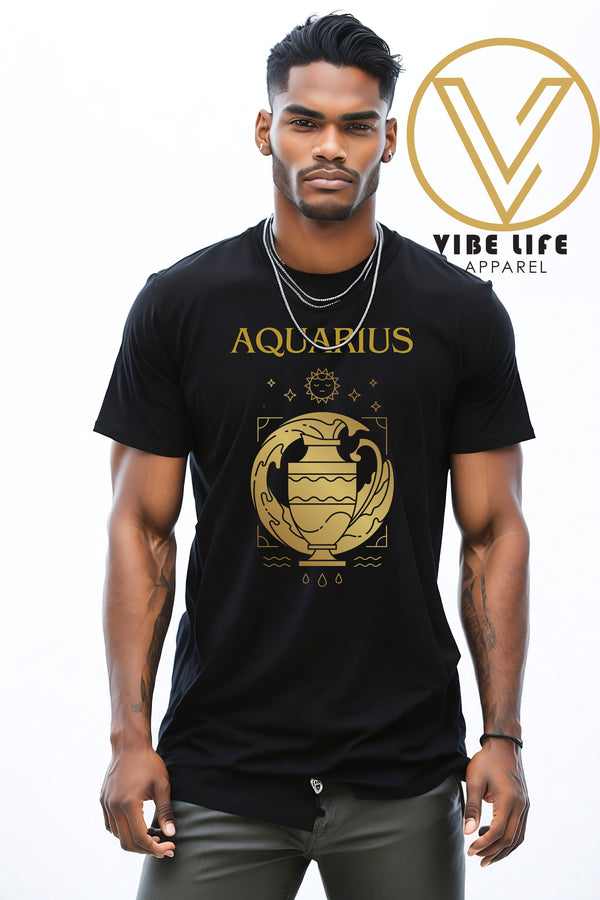 Aquarius Zodiac - Unisex Softstyle Crewneck Tee