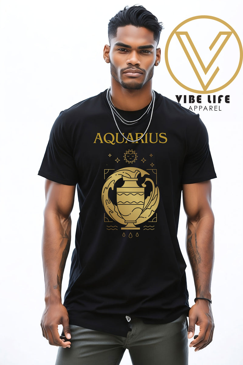 Aquarius Zodiac - Unisex Softstyle Crewneck Tee