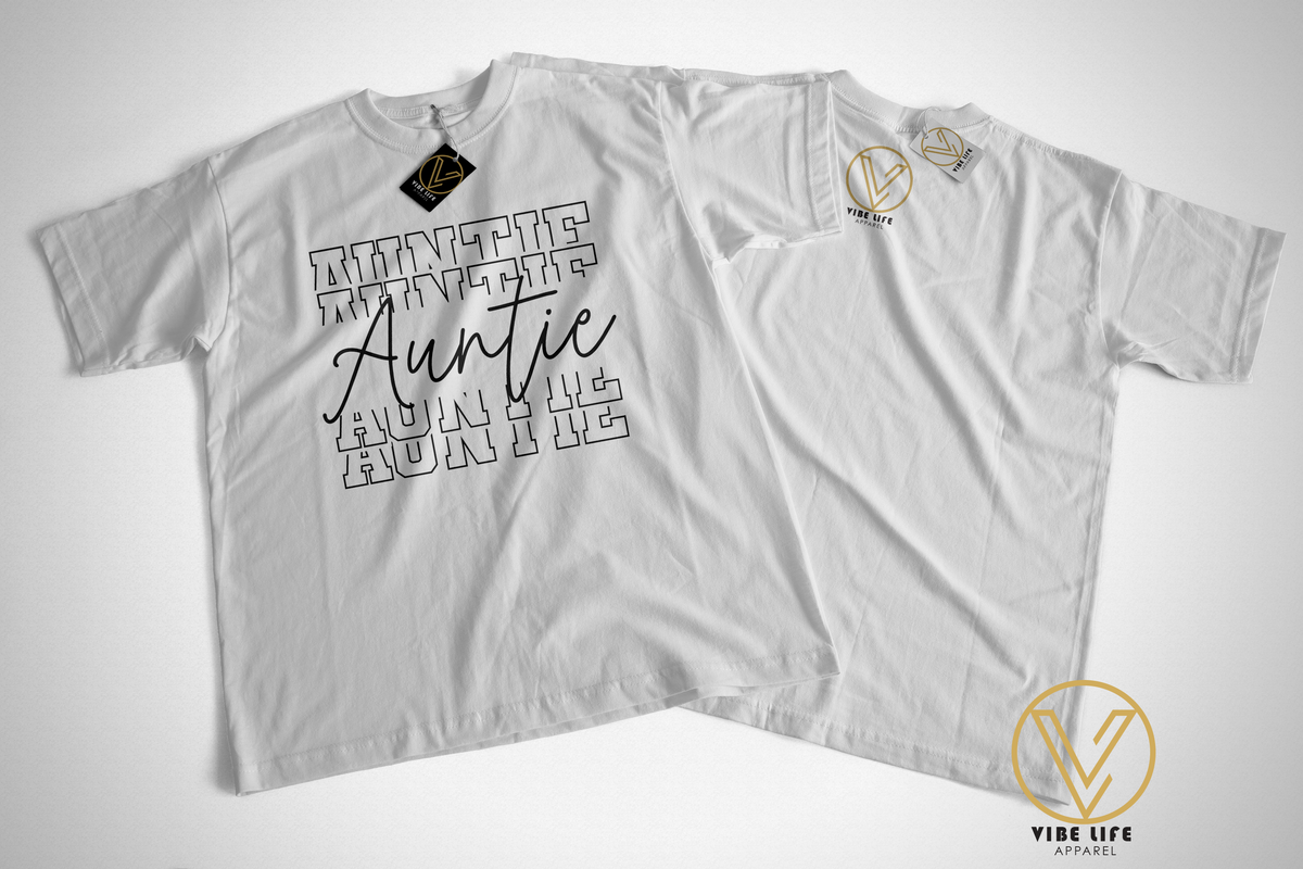 Auntie Stacked - Unisex Softstyle Crewneck Tee