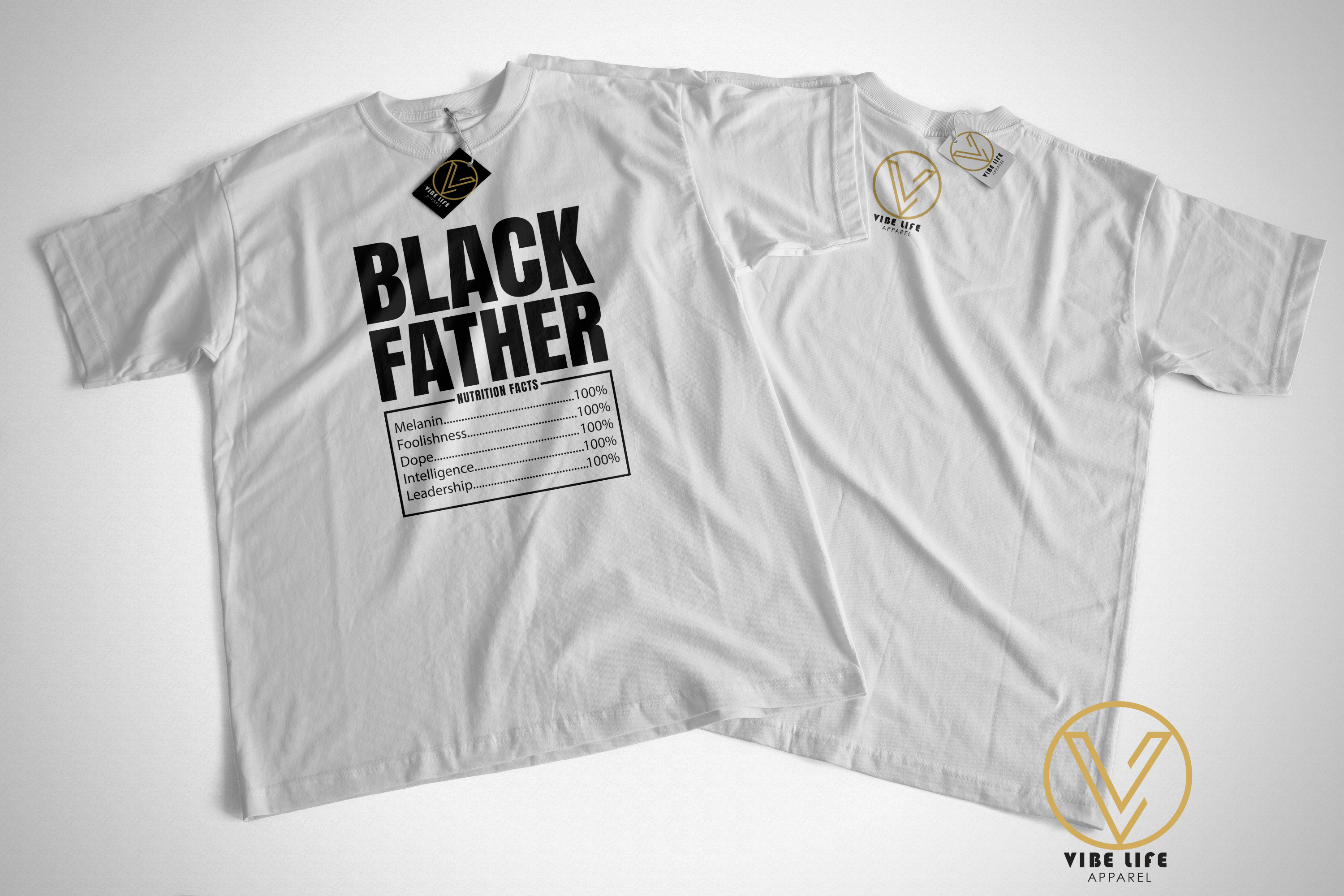 Black Father Nutrition Facts - Unisex Softstyle Crewneck Tee