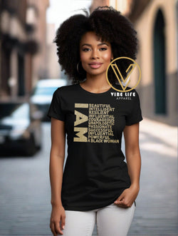 I Am Black - MOM - Unisex Crew Neck Tee