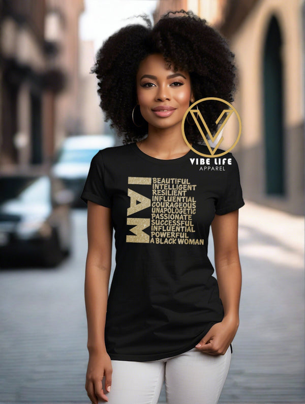 I Am Black - MOM - Unisex Crew Neck Tee