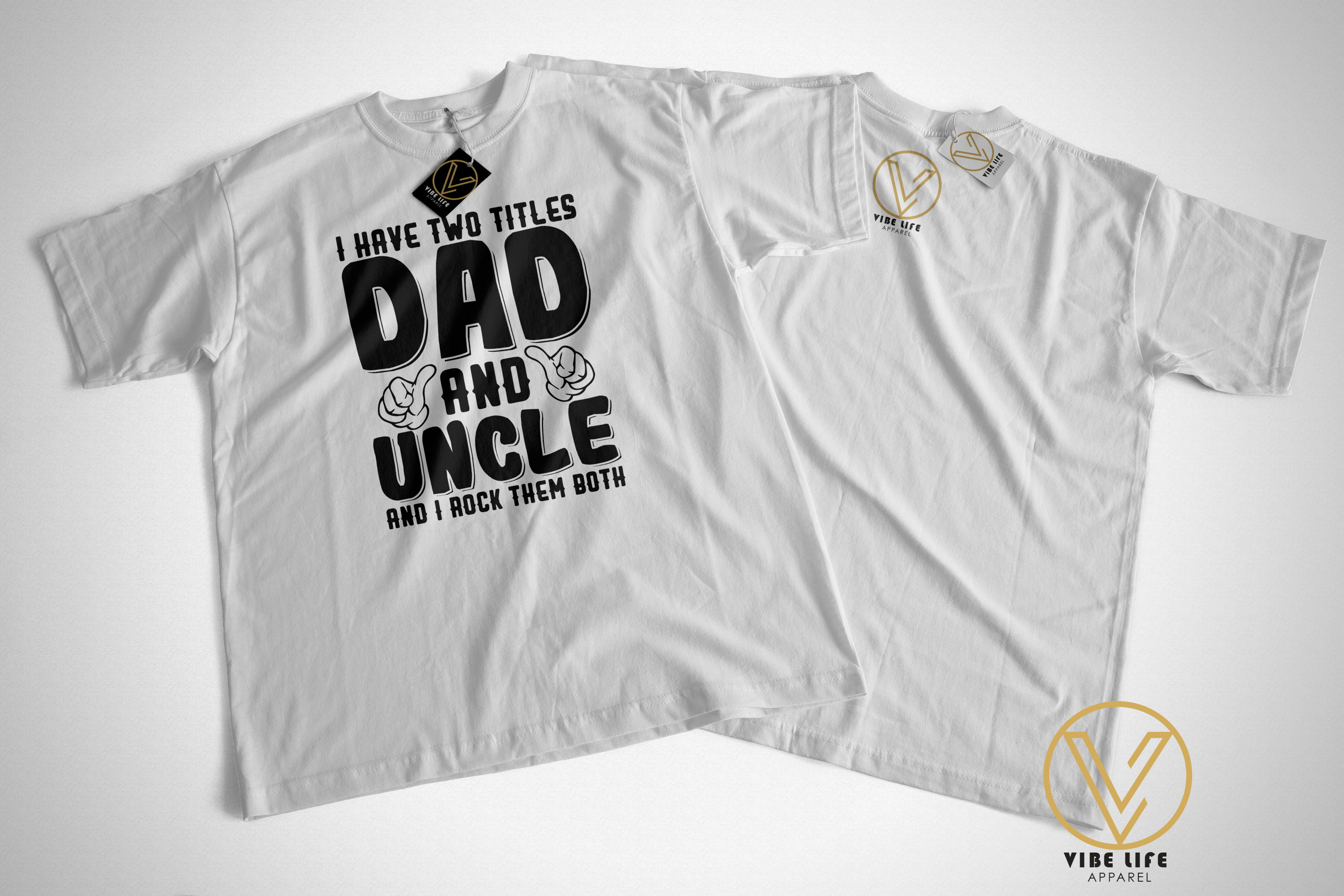 I Have Two Titles - Dad & Uncle - Unisex Softstyle Crewneck Tee