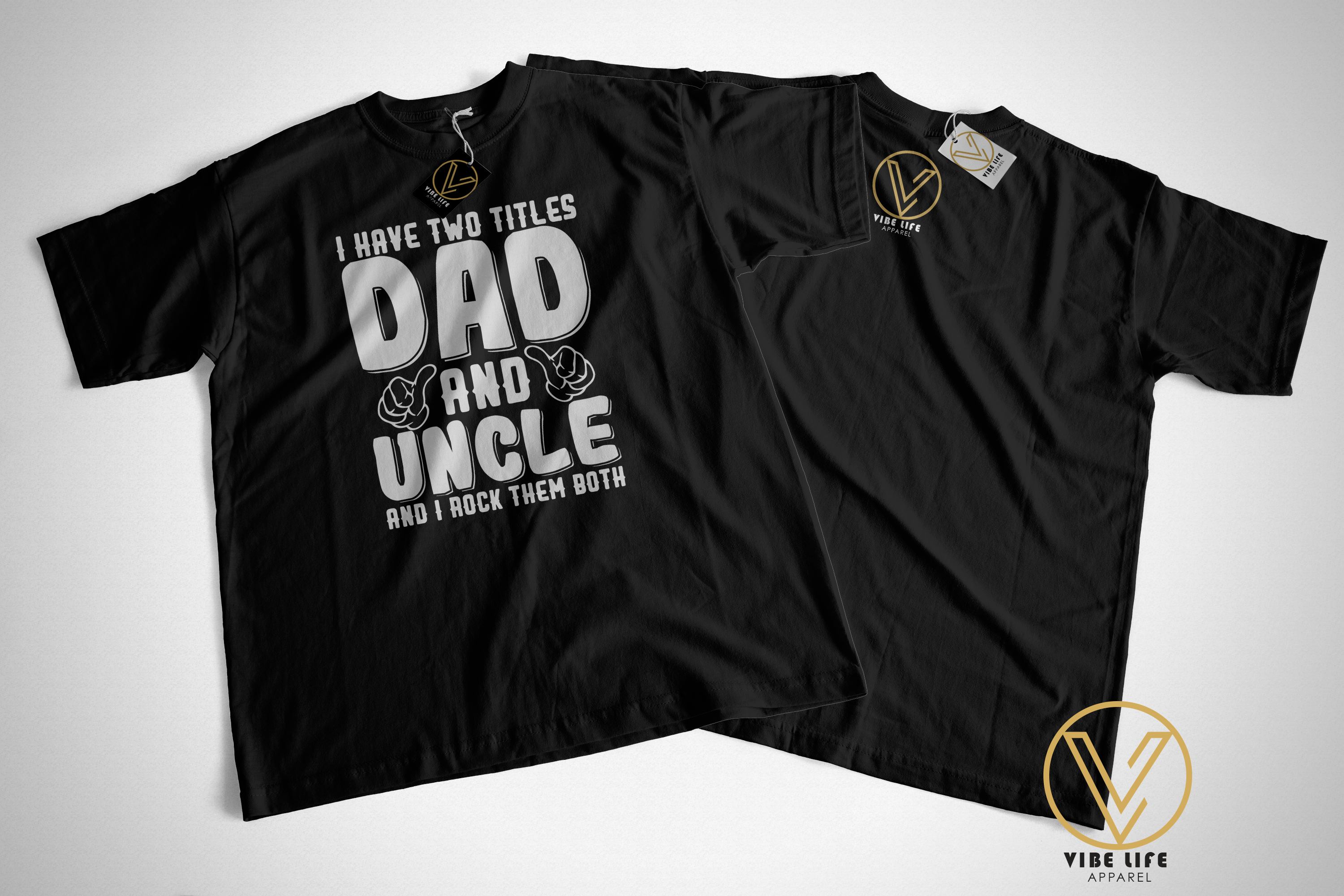 I Have Two Titles - Dad & Uncle - Unisex Softstyle Crewneck Tee