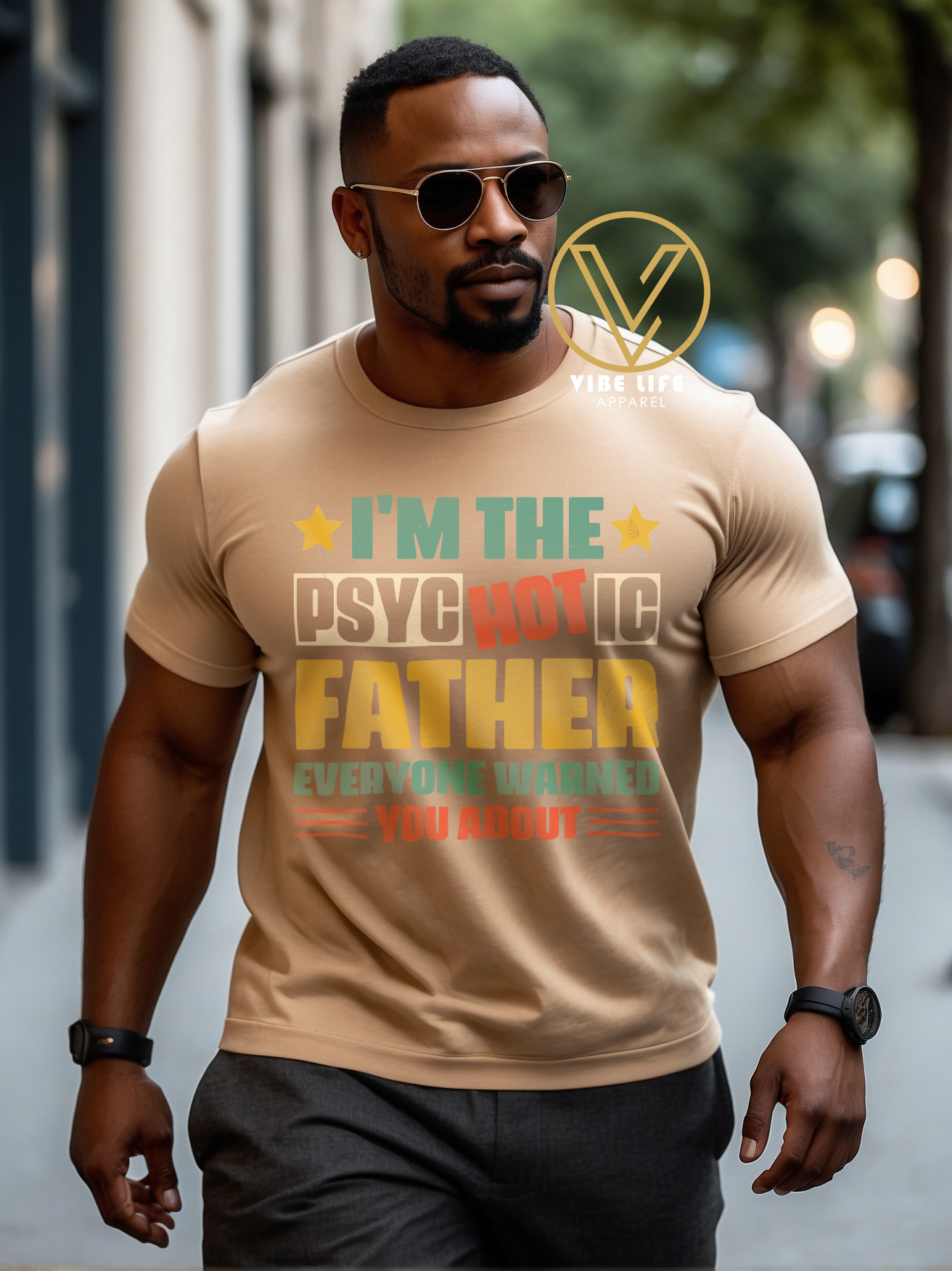 I'm the psyc-HOT-tic Father - Unisex Softstyle Crewneck Tee