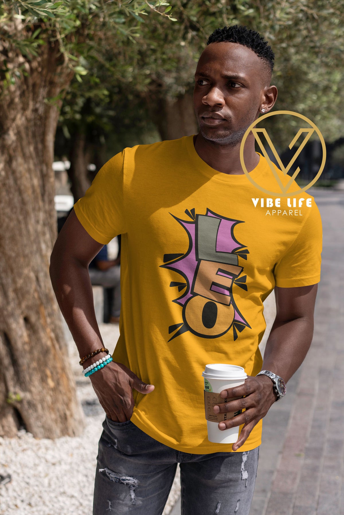 Birthday Leo Splash - Unisex Softstyle Crewneck Tee