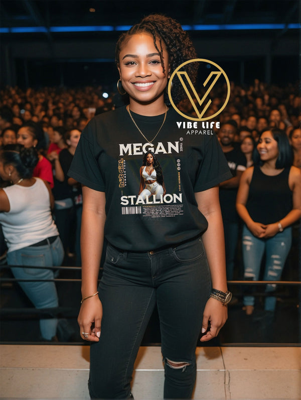 Limited Megan Thee Stallion Hot Girl Summer Tour Concert Merch  - Unisex Softstyle Crewneck Tee