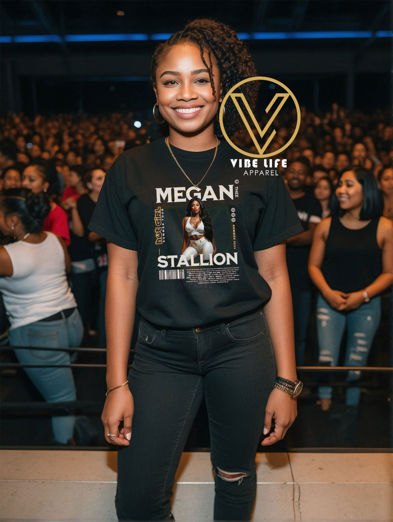 Limited Megan Thee Stallion Hot Girl Summer Tour Concert Merch  - Unisex Softstyle Crewneck Tee