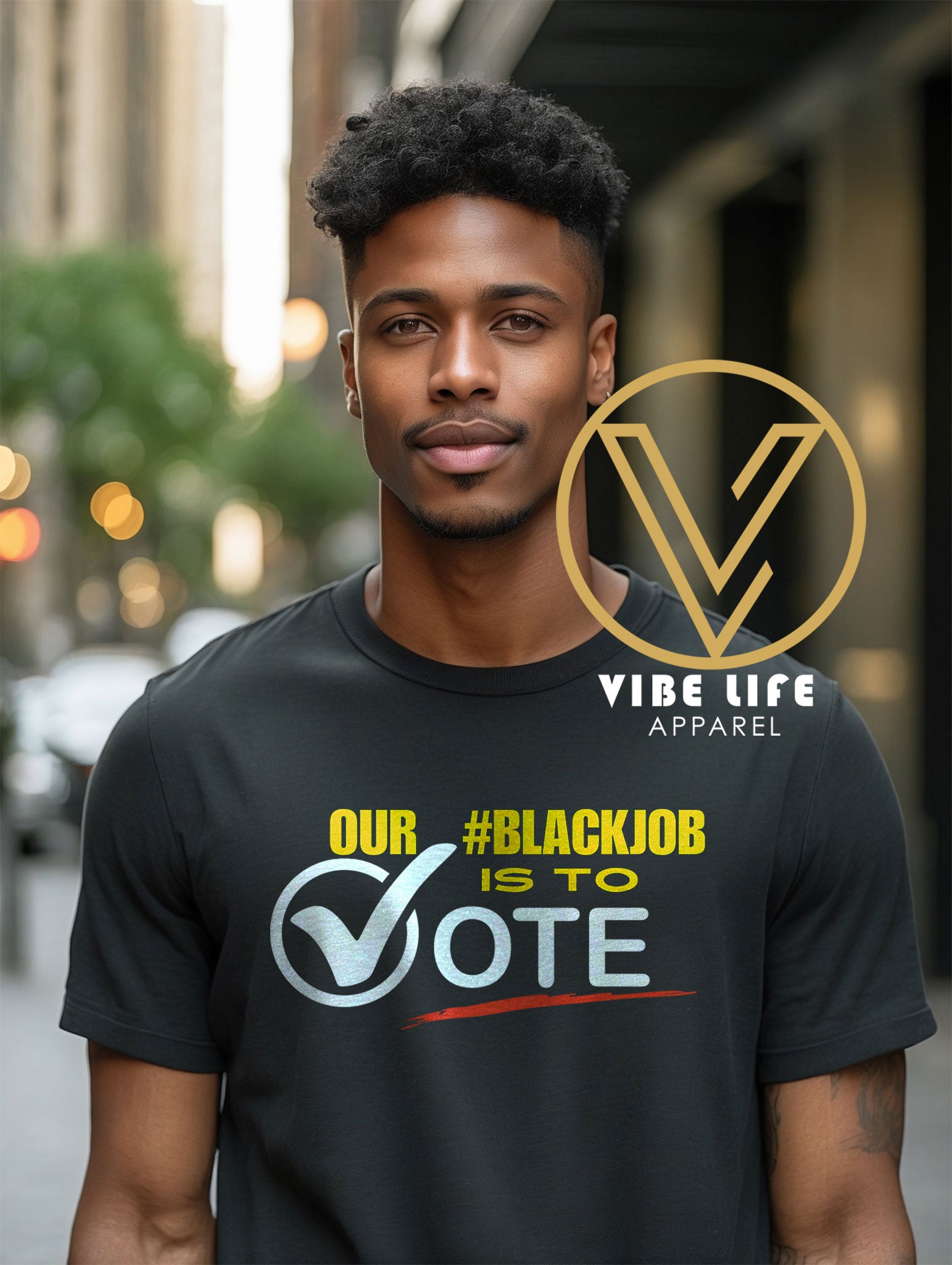 OUR BLACK JOB IS TO VOTE - Adult Unisex Tee