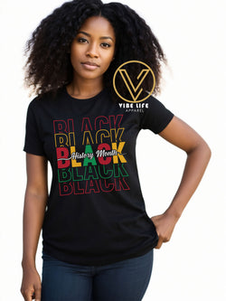 Stacked Black History Month - Unisex Tee