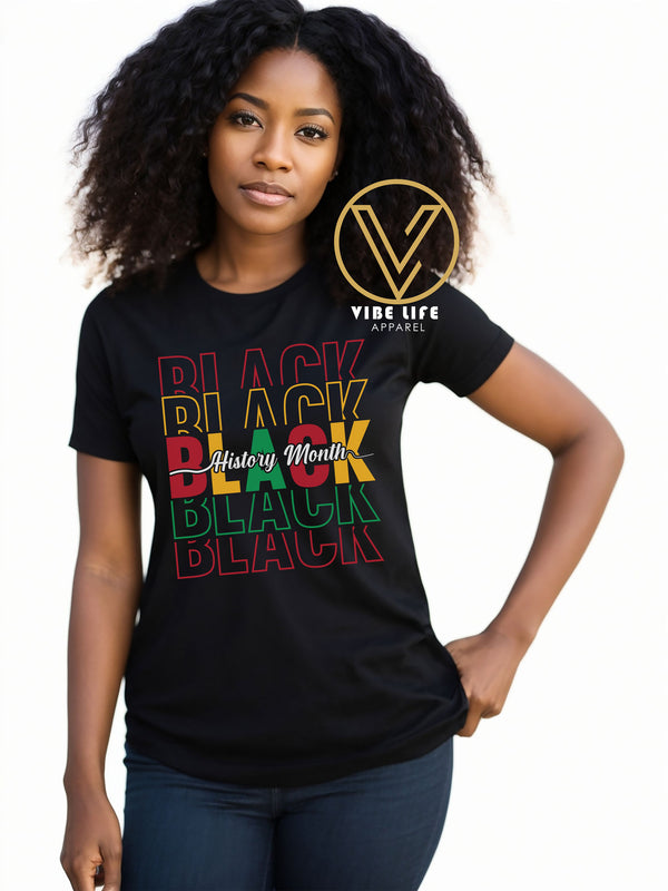 Stacked Black History Month - Unisex Tee