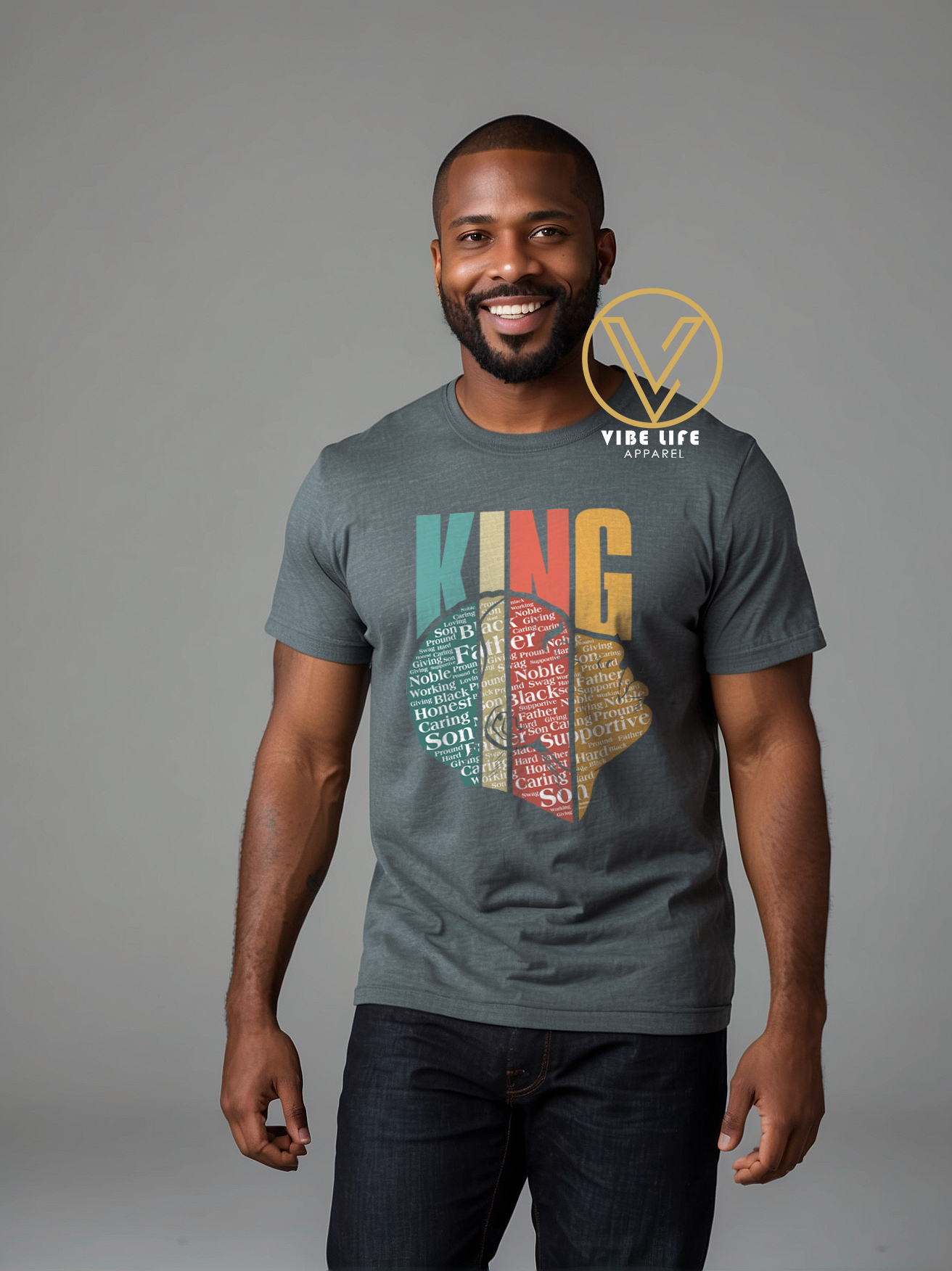 Strong Black Father. KING - Unisex Softstyle Crewneck Tee