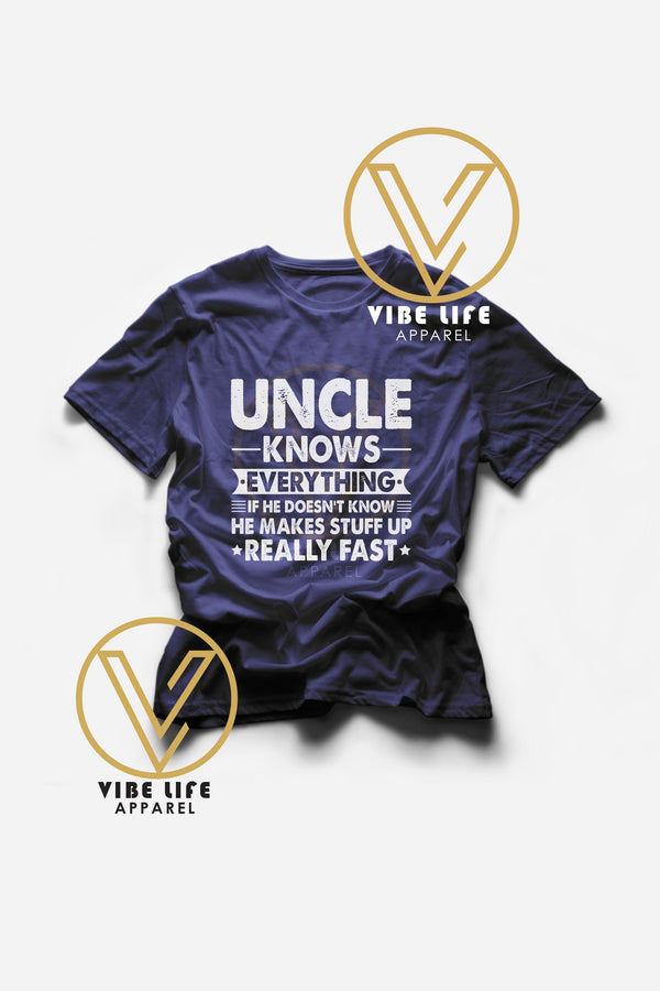 Uncle Knows Everything or Makes It Up! - Unisex Softstyle Crewneck Tee