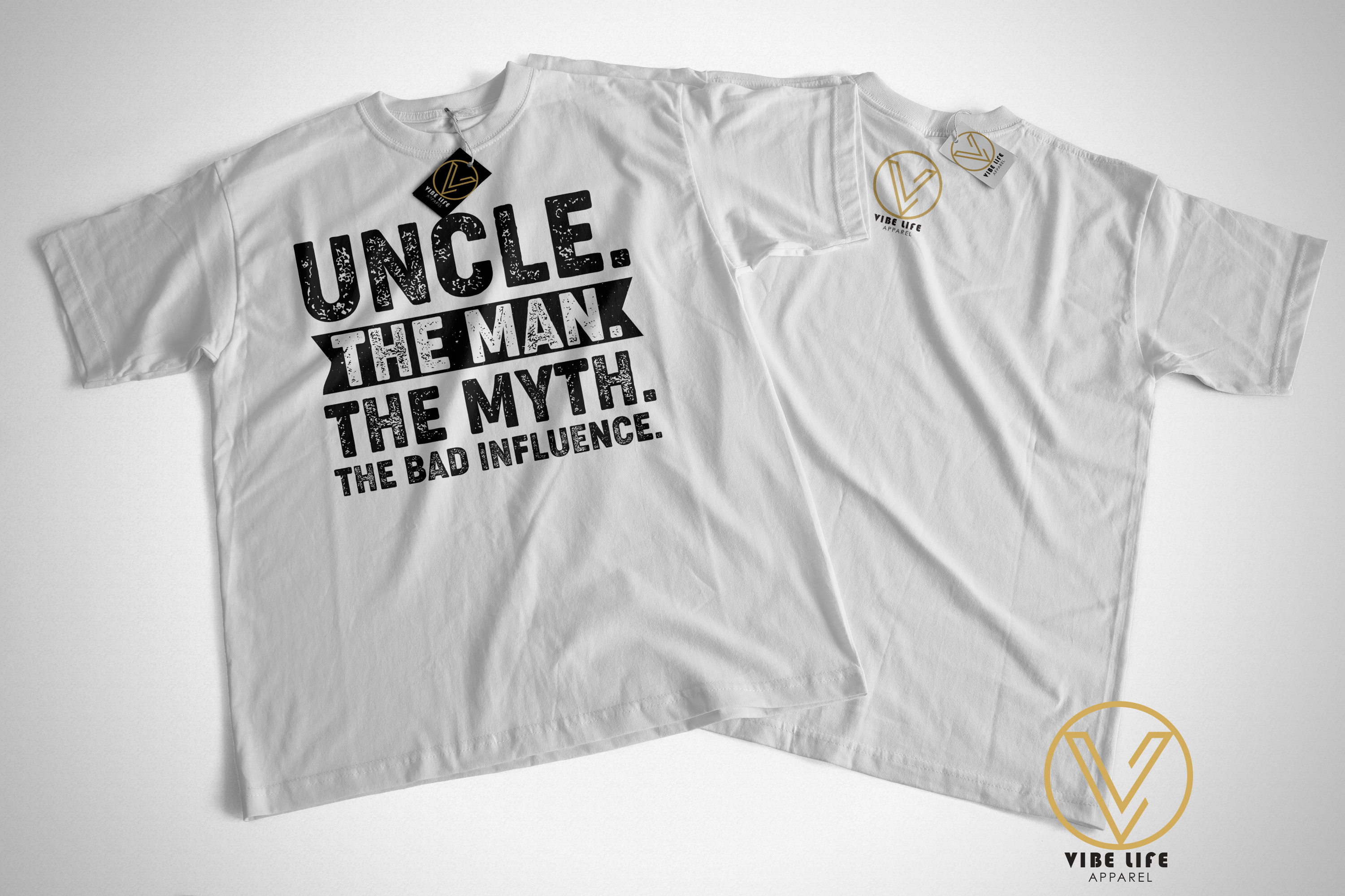 Uncle. The Man. The Myth. The Bad Influence - Unisex Softstyle Crewneck Tee