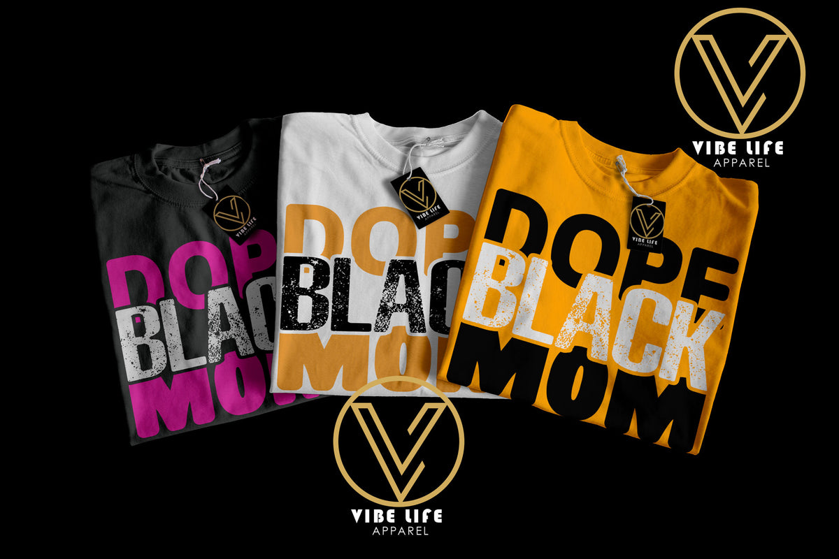 DOPE BLACK MOM - Unisex Crew Neck Tee